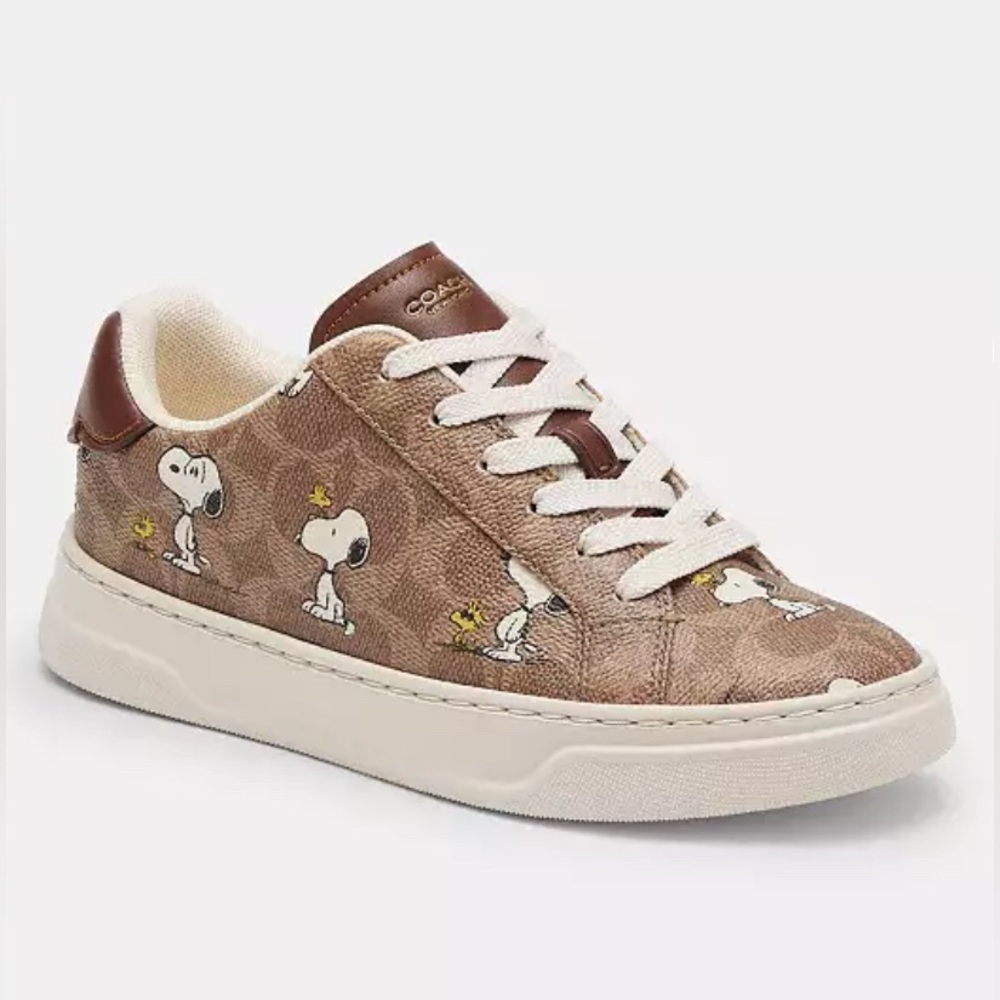 NEW Limited Coach X Peanuts Woman CBZ77 Sneaker Signature Canvas Shoes
